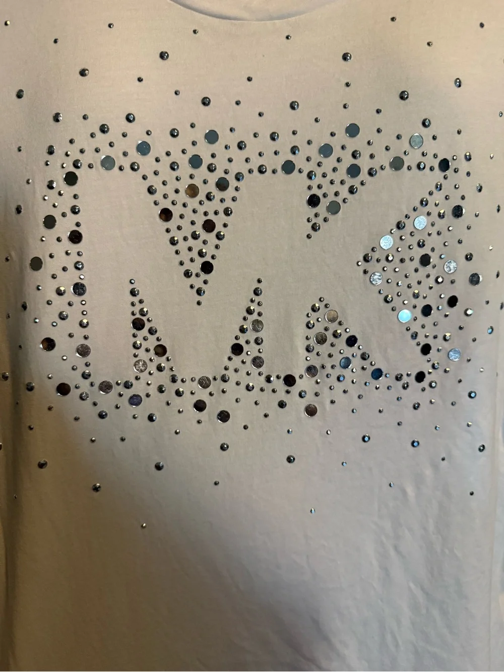 Michael Kors White Short Sleeve Tee with Sparkling MK Logo small - Picture 2 of 4